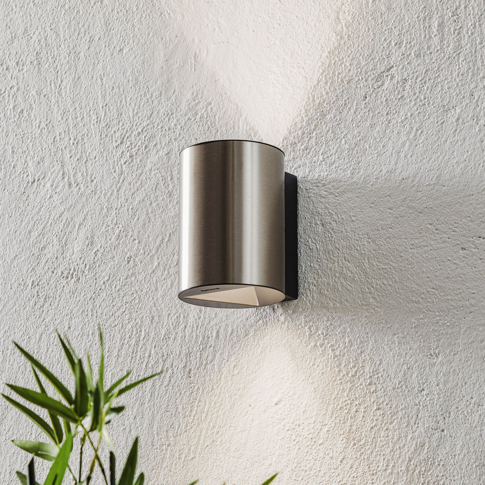 Philips Buxus - LED outdoor wall lamp made of stainless steel